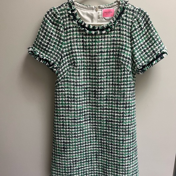 kate spade Dresses & Skirts - KATE SPADE green tweed mini dress!